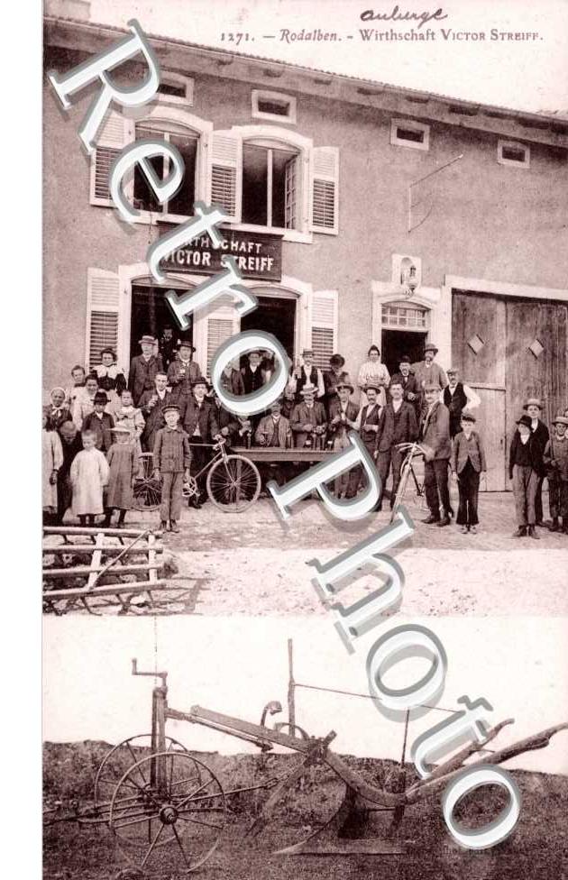 Wirtschaft Victor Streiff - charrue - TOP CARTE RARE