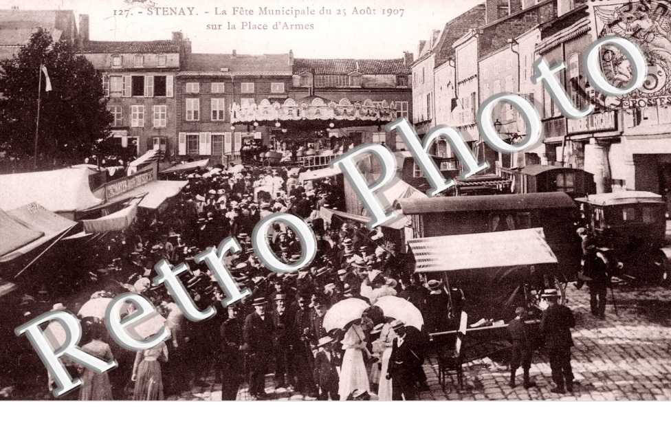 la fete municipale du 25 aout 1907 sur la place d&#039;armes