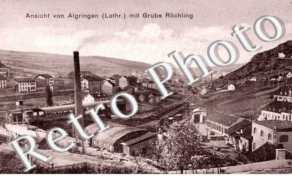 Ansicht von Algringen mit Grube Rochling