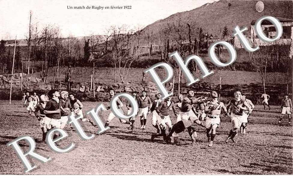 un match de rugby en fevrier 1922