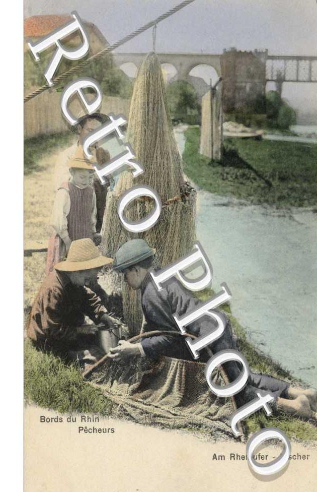 Bords du Rhin - Pêcheurs