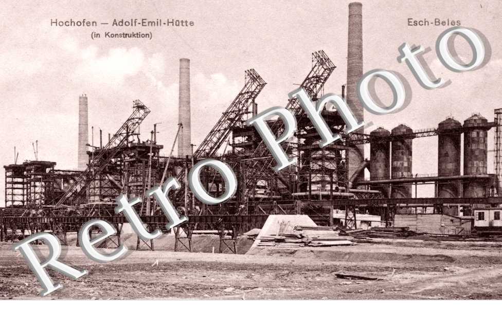 Hochofen - Adolf-Emil-Hutte (in konstruction)  Esch-Beles usines