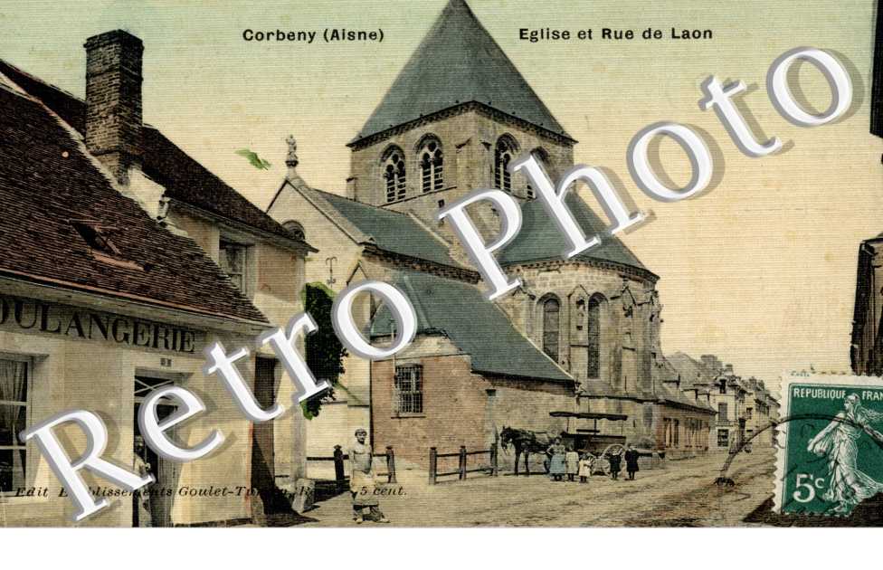 eglise et rue de laon