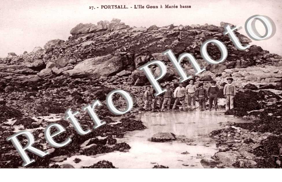 Portsall -  l&#039;ile Goun a maree basse