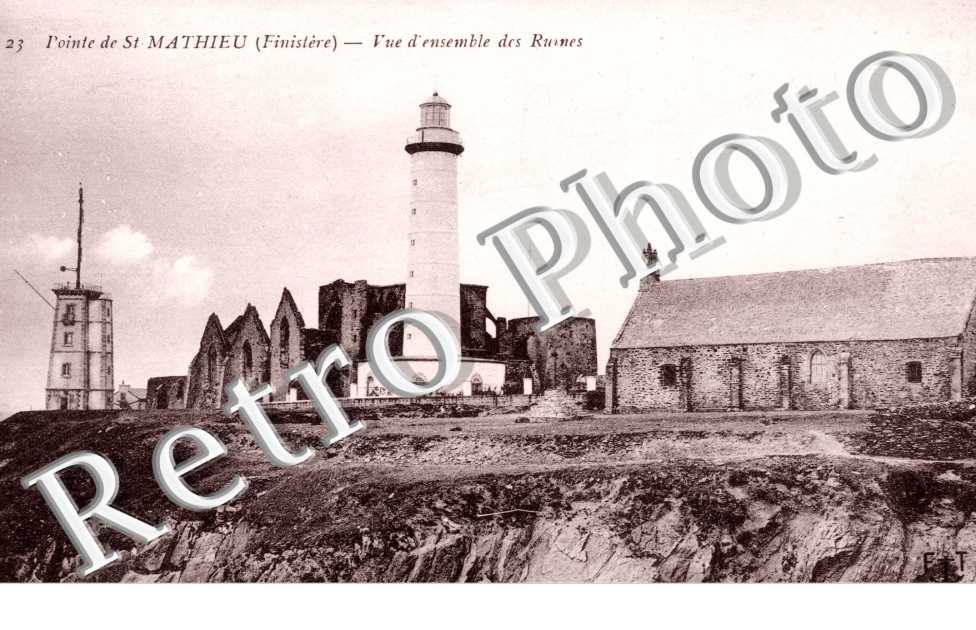 pointe de Saint Mathieu, vue d&#039;ensemble des ruines