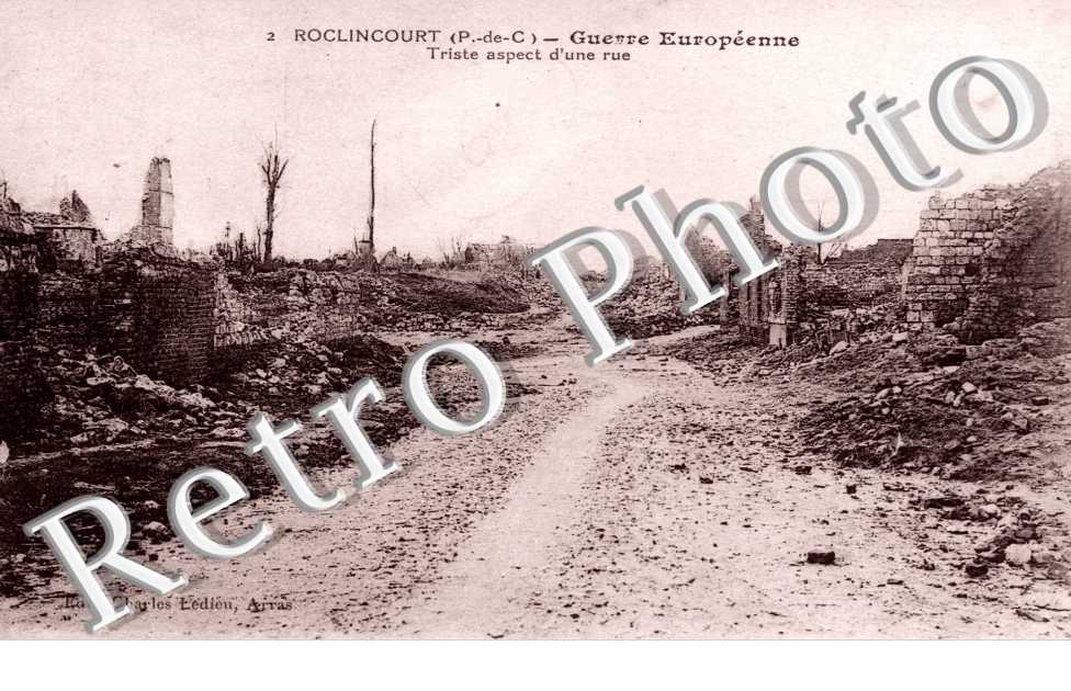 Guerre Europeenne  Triste aspect d'une rue