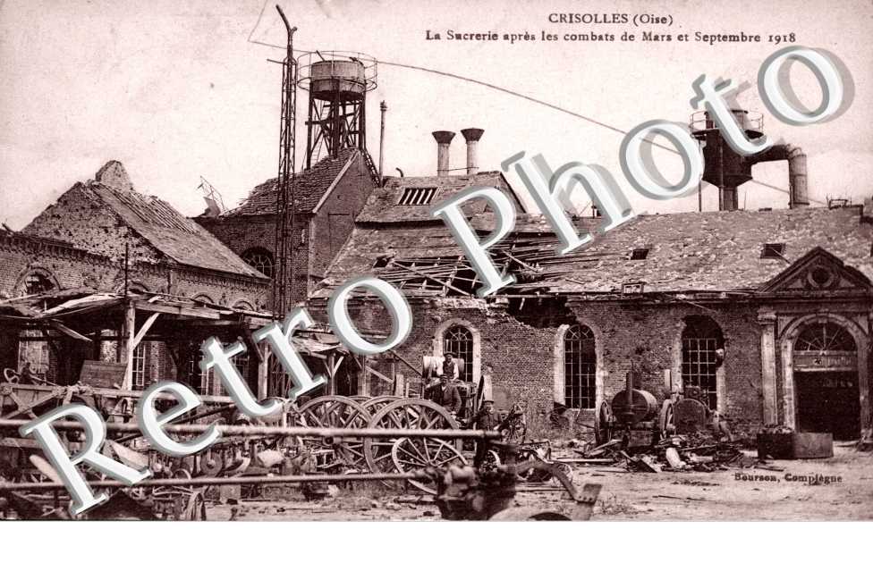 La sucrerie apres les combats de mars et septembre 1918