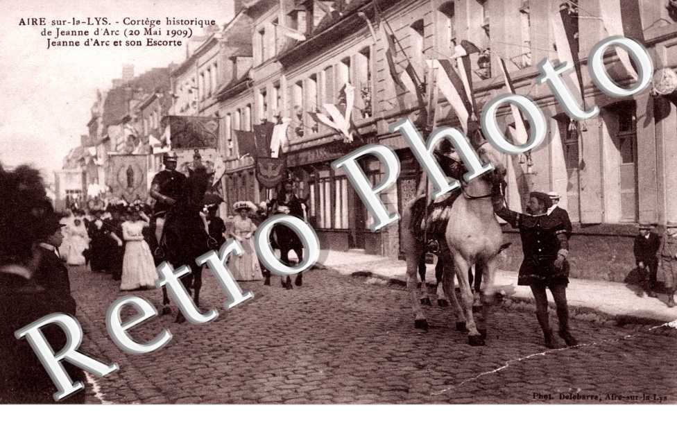 Cortege historique de Jeanne d&#039;Arc (20 mai 1909) Jeanne d&#039;Arc et son escorte