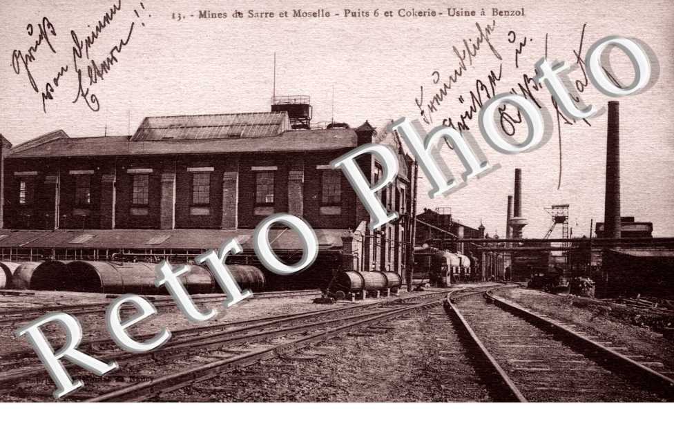 Mines de Sarre et de Moselle Puits 6 et cokeries Usine a Benzol