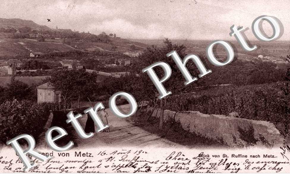 Umgegend von Metz  Blick von St. Ruffine nach Metz