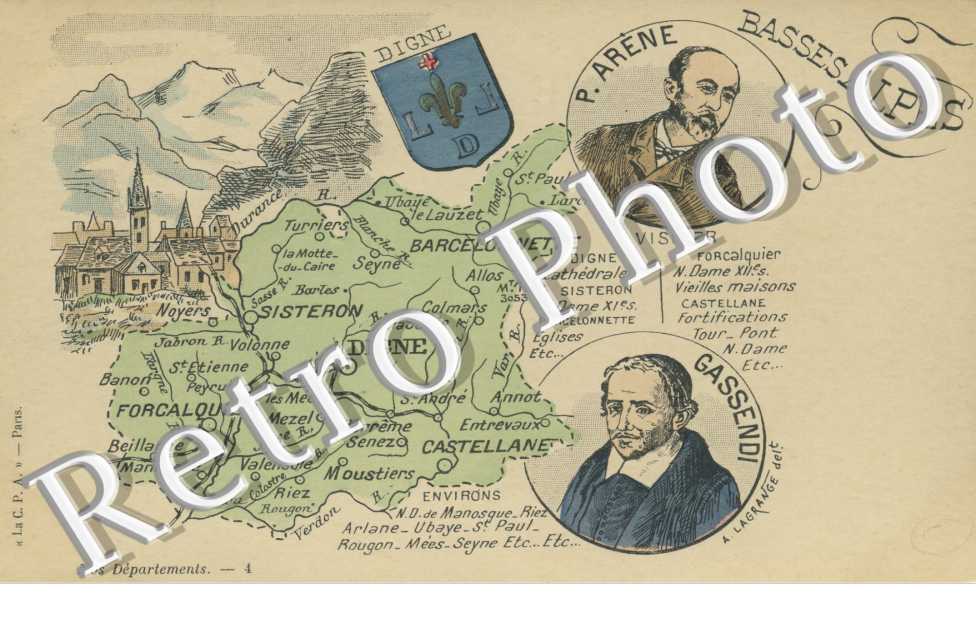 carte geographique P. Arene  Gassendi 
