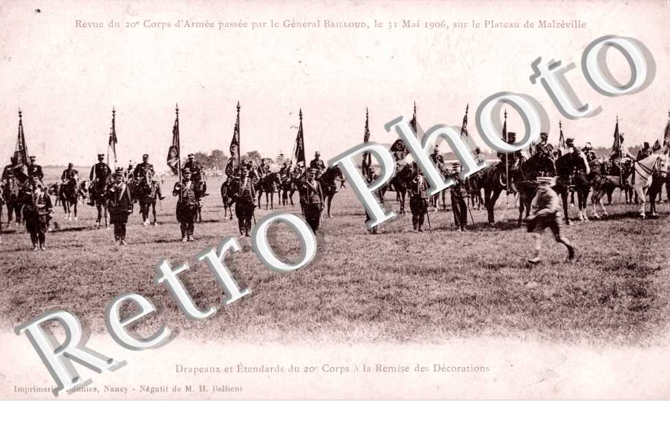Revue du 20° Corps d'Armee passee par le General Bailloud, le 31 Mai 1906 sur le Plateau