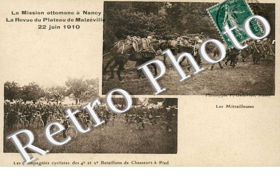 la mission ottomane - compagnies cyclistes des 4° et 2° bataillons de chasseurs a pied - les mitrailleuses