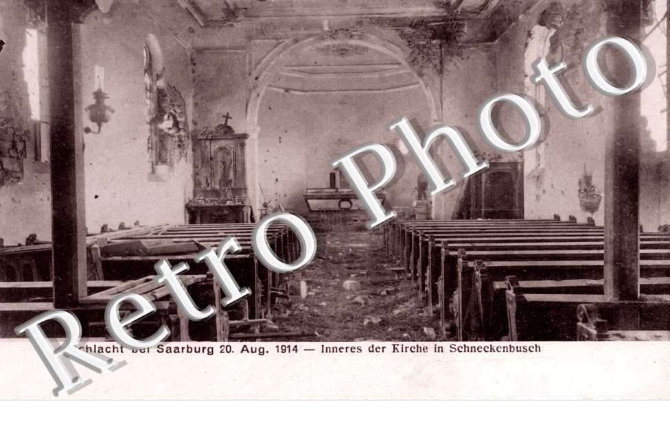 intieur de l&#039;lise - ruines 1914