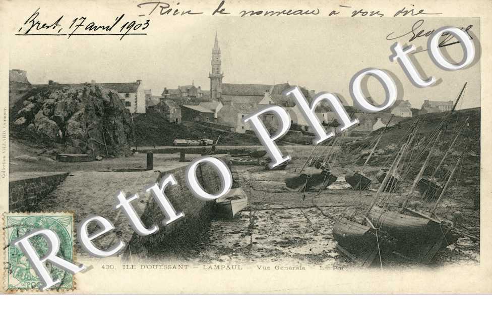 vue generale de LAMPAUL  Le port   avril 1903