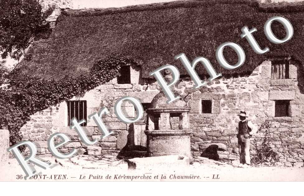 Puits de Keremperchec et la chaumiere