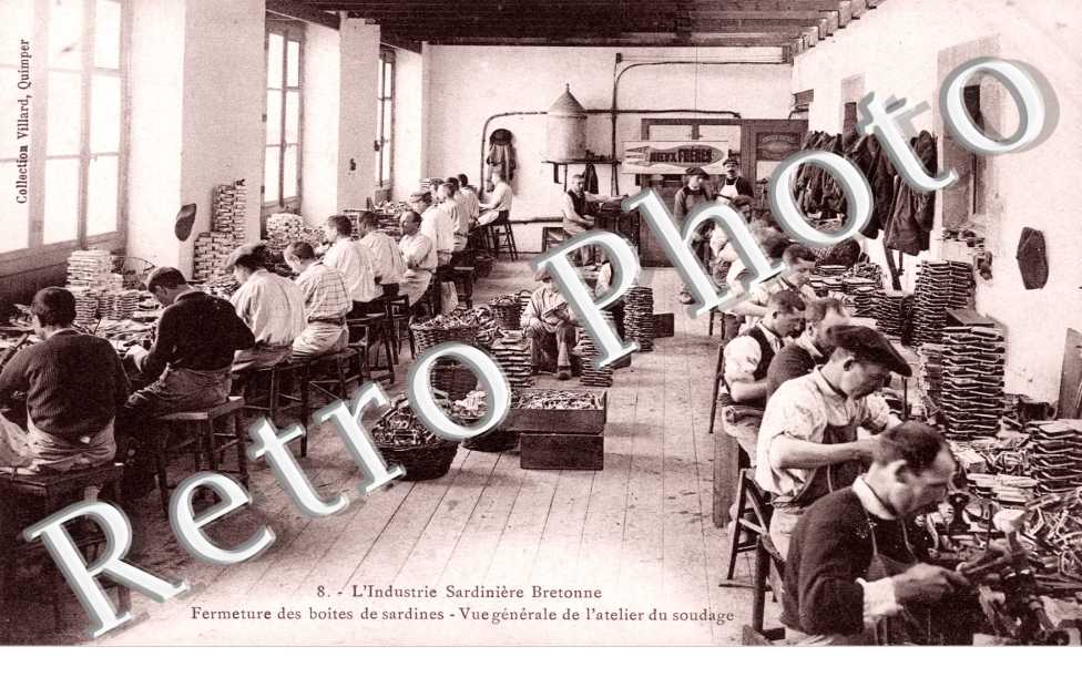 L&#039;industrie sardiniere -fermeture des boites de Sardines