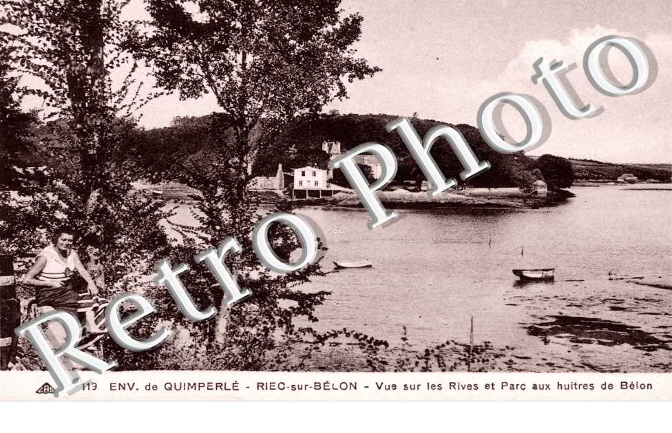 Vue sur les Rives et Parc aux huitres de Belon