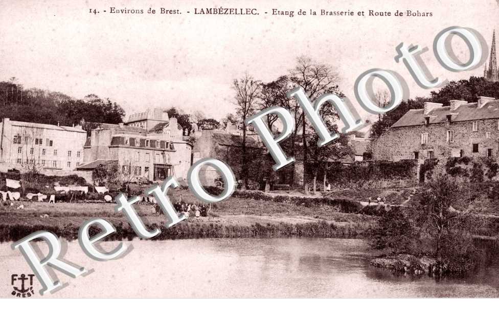 etang de la brasserie et route de Bohars