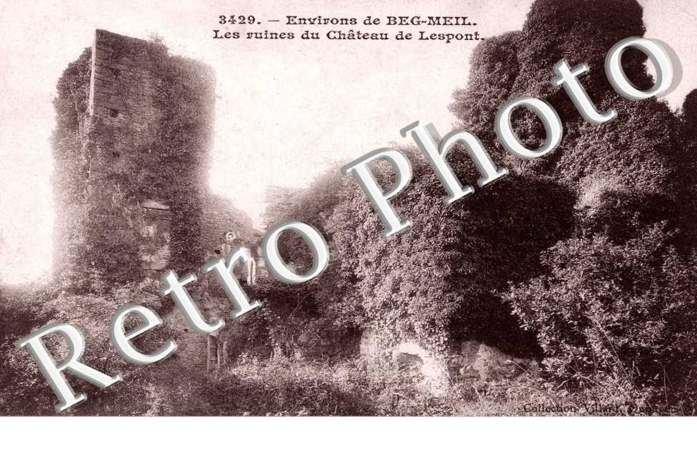 Environs de Beg-Meil  - les Ruines du Chateau de Lespont