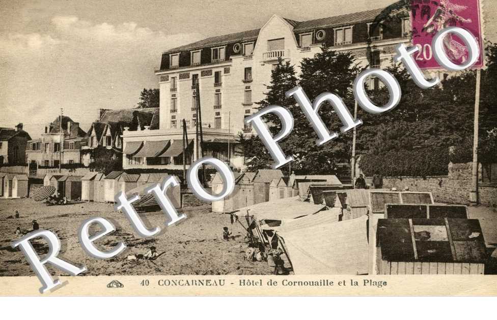 Hotel de Cornouaille et la plage