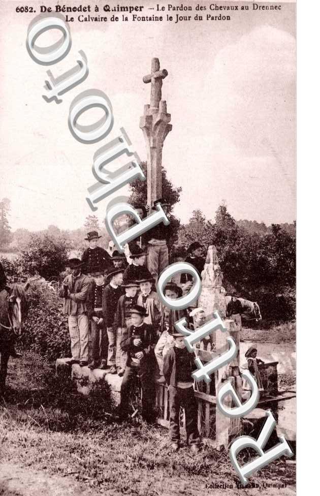Le Pardon des Chevaux, Le Calvaire de la Fontaine le Jour du Pardon