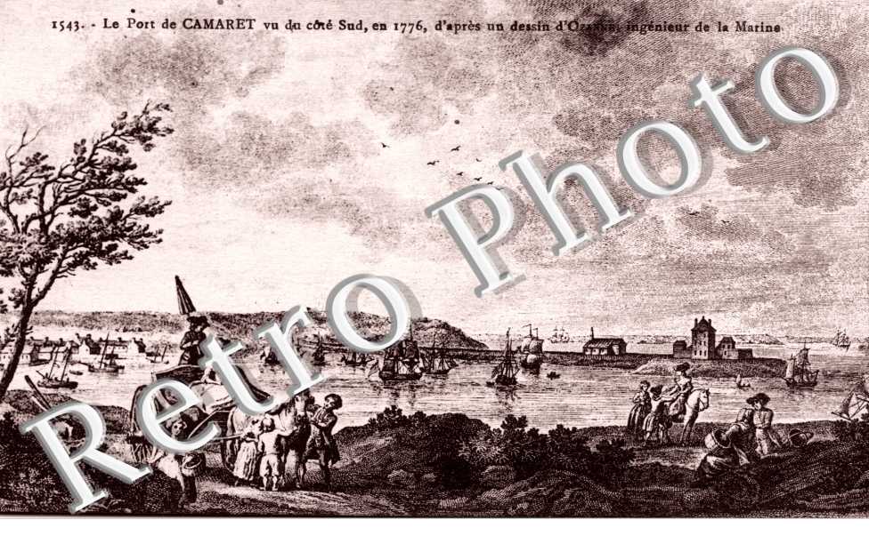 le port en 1776 d&#039;apres un dessin d&#039;Ozanne