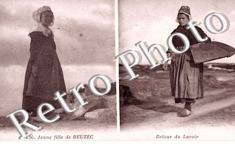 Jeune fille de Beuzec - retour du lavoir