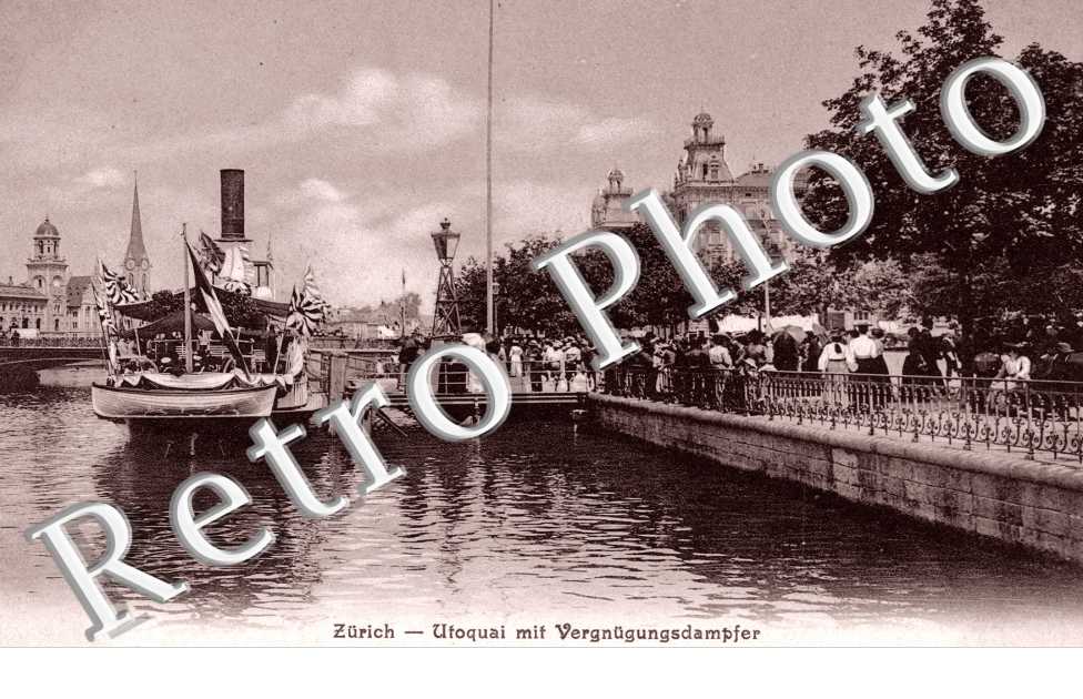 Utoquai mit Vergnugungsdampfer