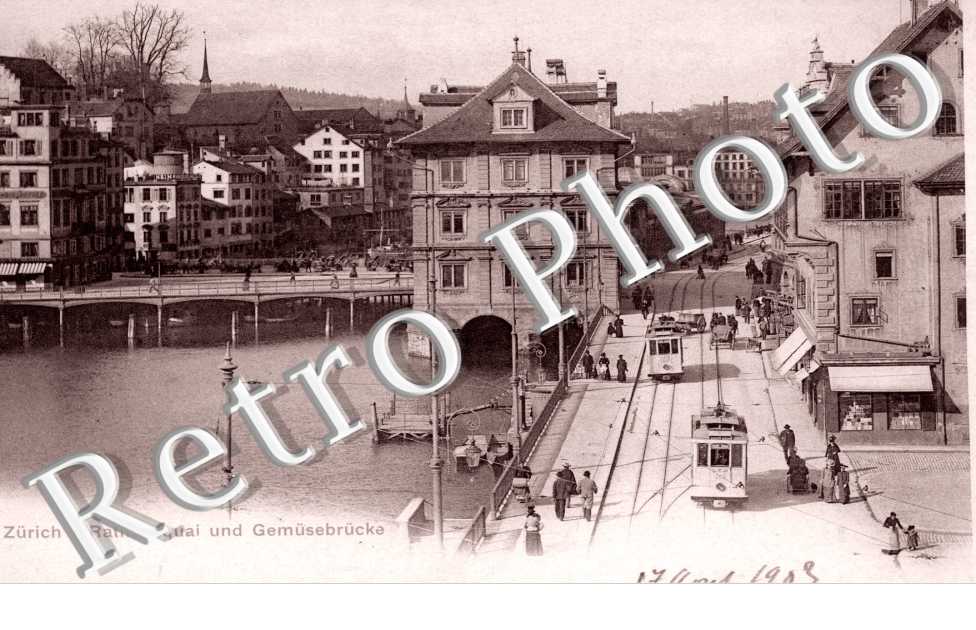 Rathausquai und Gemusebrucke. Rathausquai et pont de legumes
