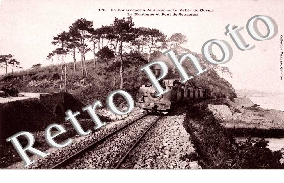 la vallee du Goyen La montagne et Pont de Souganso / Le Train denomme YOUTAR