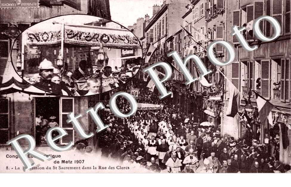 congres Eucharistique 1907 Procession dans la rue des Clercs