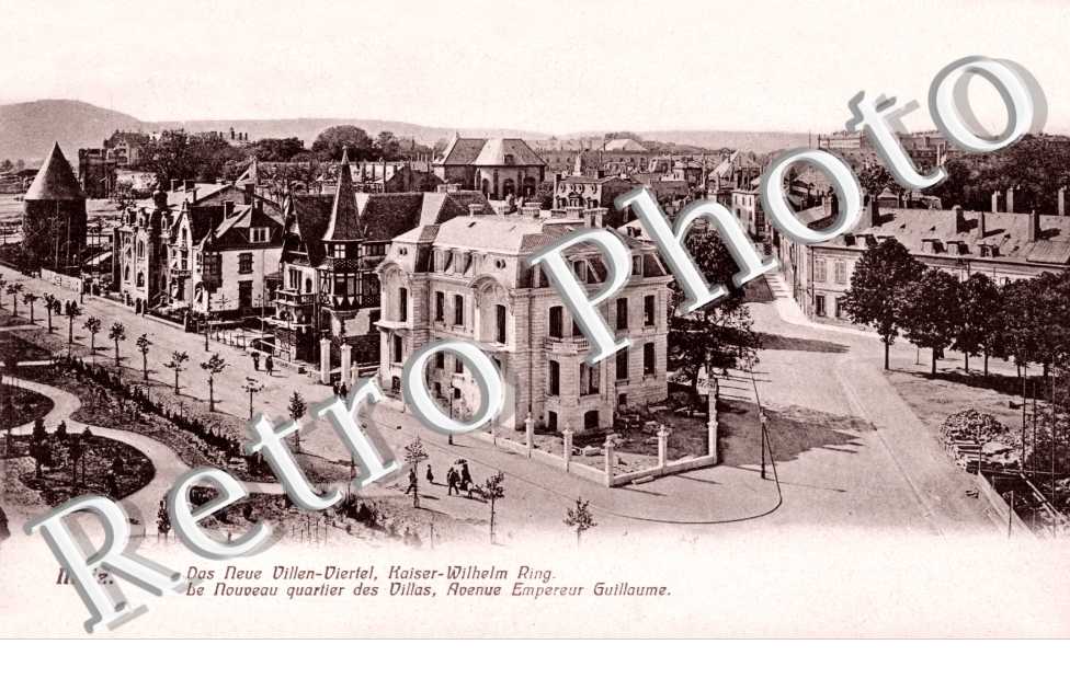 le nouveau quartier des villas, avenue Empereur Guillaume