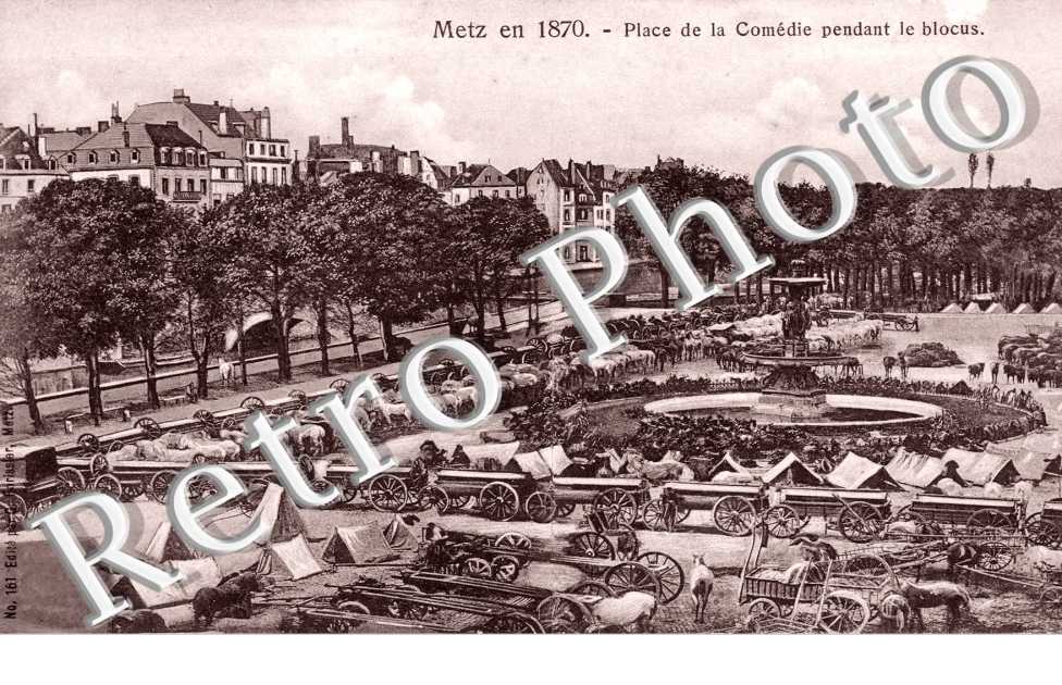Metz en 1870 - Place de la Comedie pendant le blocus