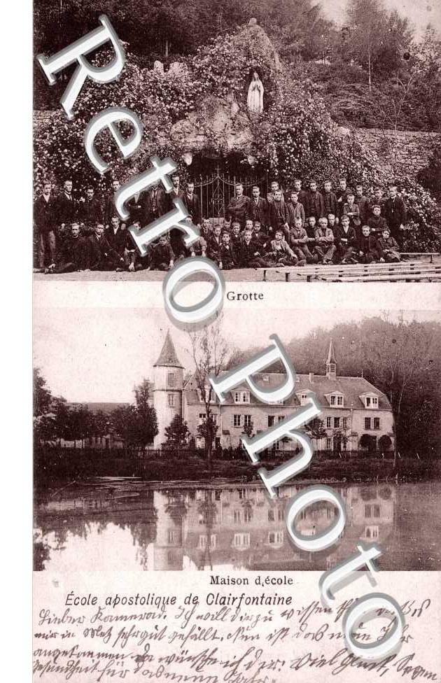 Ecole Apostolique de Clairfontaine - Grotte - Maison d'Ecole