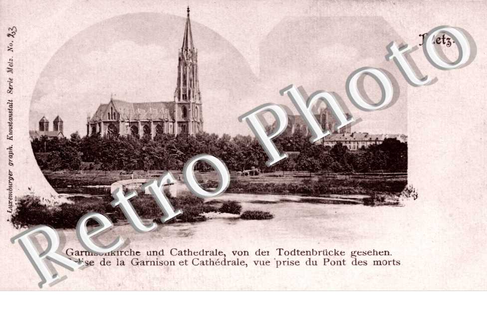 église de la garnison et cathédrale, vue prise du Pont des morts