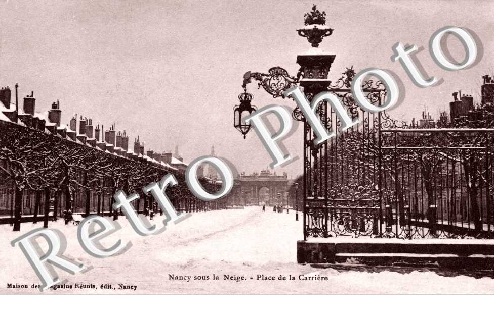 Nancy sous la neige  Place de la Carriere