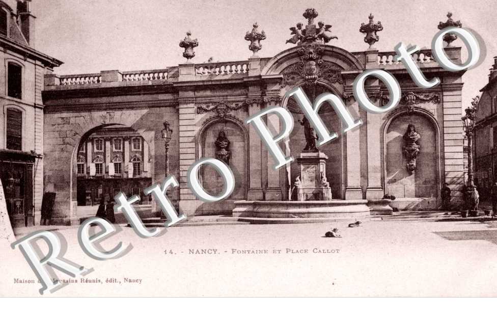 fontaine et place Callot  -  place de Vaudemont