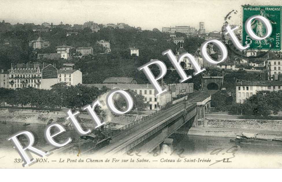 Pont du Chemin de Fer sur la Saone, Coteau de Saint Irenee