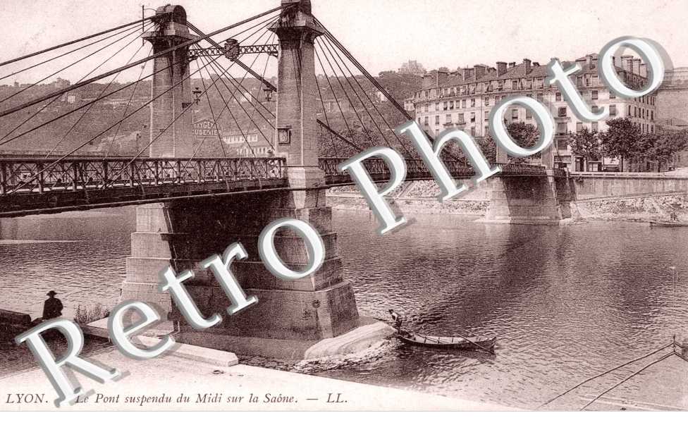 le pont suspendu du Midi sur la Saone