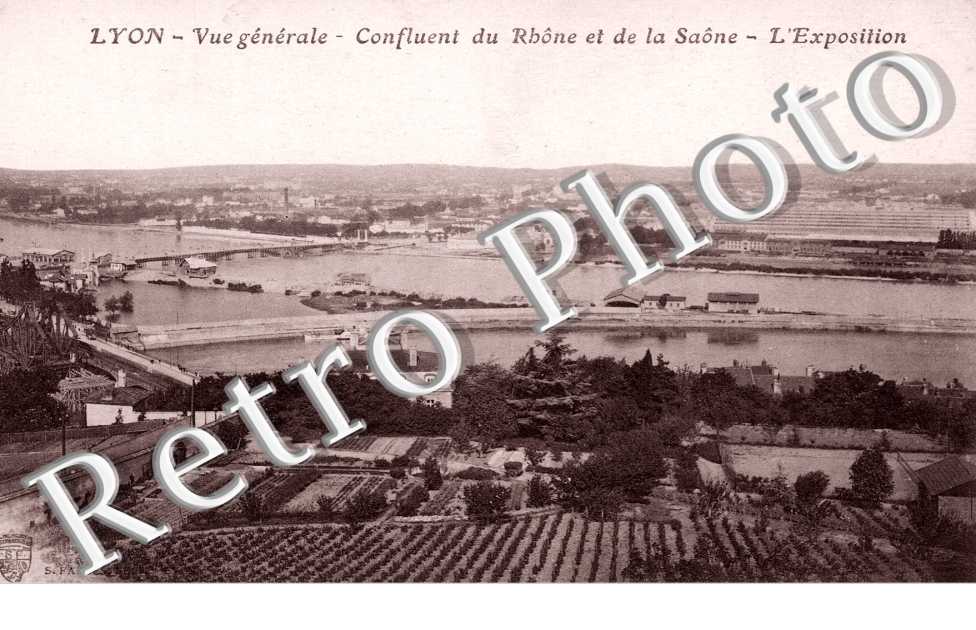 vue generale Confluent du Rhone et de la Saone L'exposition