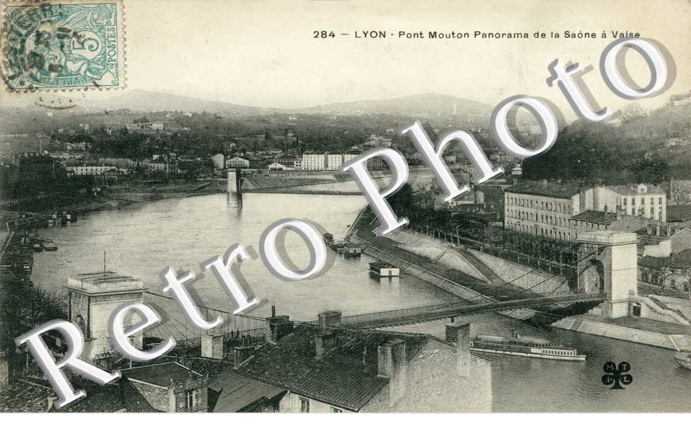 Pont Mouton, Panorama de la Saone a Vaise
