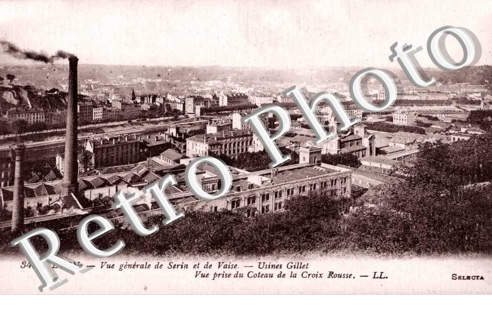 Vue generale de Serin et de Vaise, Usines Gillet