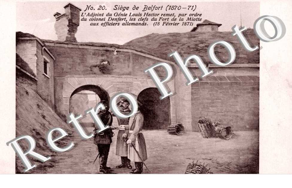 siege de belfort 1870-71, l'adjoint du Genie Louis Hector remer les clefs