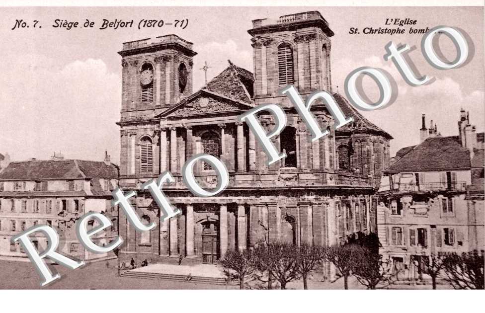 siege de belfort l'eglise saint christophe bombardee