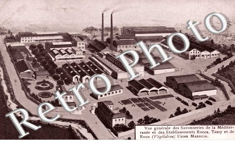vue generale des savonneries de la Mediterranee - Ets. Rocca, Tassy, de Roux - Usine Massilia