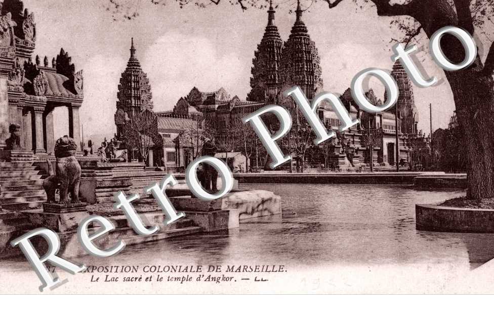exposition coloniale 1922 Le lac sacre et le temple d'Angkor