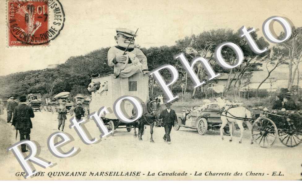 Grande quinzaine Marseillaise La cavalcade La charette des chiens