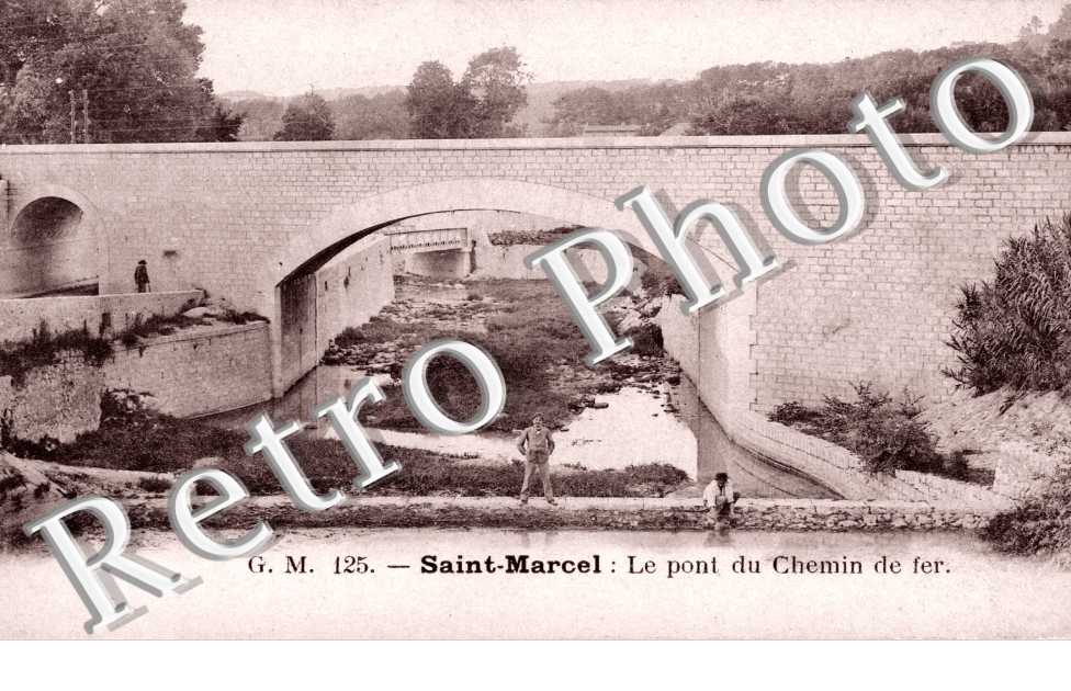 Saint Marcel  Le pont du chemin de fer