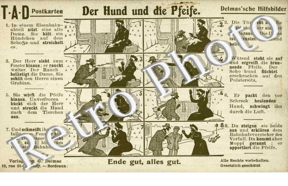 Der Hund und die Pfeife - Tableaux auxiliaires Delmas pour l'enseignement des langues vivantes